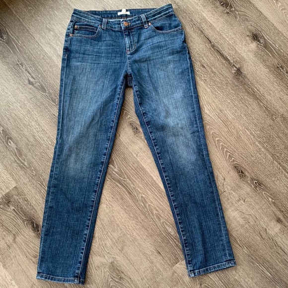 Eileen Fisher Slim Skinny Tapered Jeans Size 4 - Picture 2 of 11